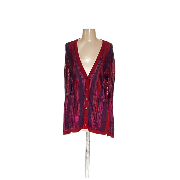 Jones New York Tops - Jones New York Red Striped Button-Up Top